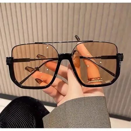Óculos Aviador Lente Amarela Moda Blogueira Estilo Tendência