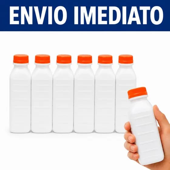 10un Garrafa Leitosa 200ml 300ml 500ml para Suco c/ Tampa