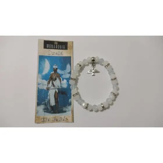 PULSEIRA DE OXALÁ - LINDA PULSEIRA DE CRISTAL 8MM