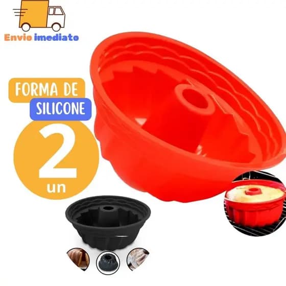 2 Forma De Silicone Assadeira Grande Bolo Pudim Torta Assadeiras Grande Vai No Forno Air Fryer