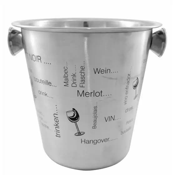 Balde De Gelo Para Vinho De Inox 4 Litros 21cm