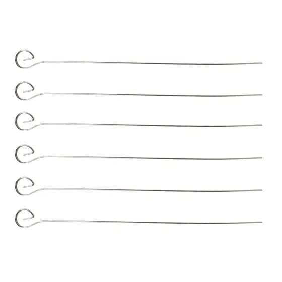 Espetos de Inox Com 6 Peças 30,5cm Para Churrasco Grelhar Legumes