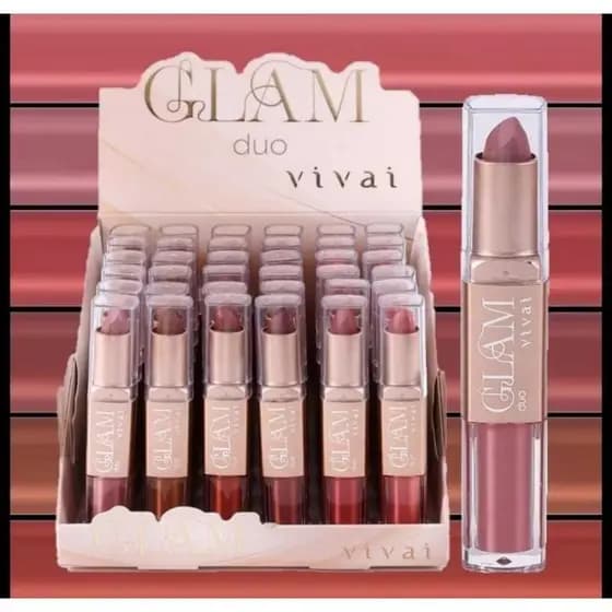 Vivai - Batom Duo Glam 2 Em 1