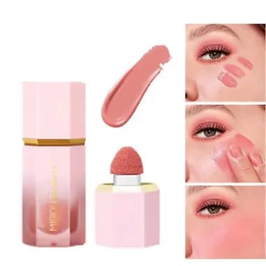 Blush Liquido Bochechas Olhos e Boca, Alta Fixação e Durabilidade 4 Tonalidades Maquiagem Febella BLU5063