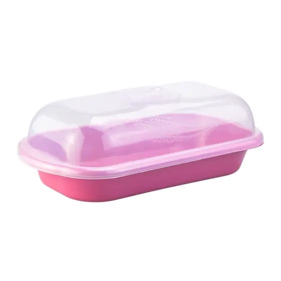 Porta Pão C/Tampa Hermético Boleira Retangular Queijeira Organizador Cozinha Alimentos BPA Free