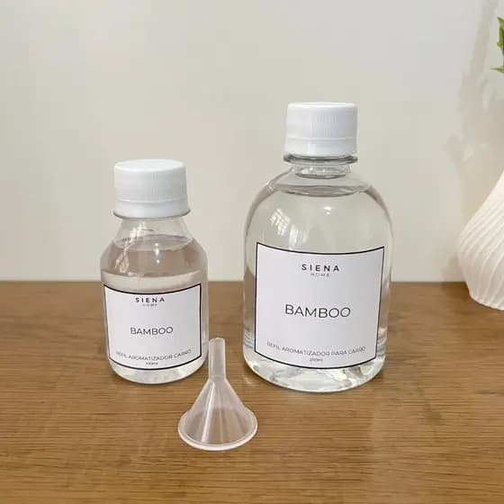 Refil para Aromatizador Cheirinho Carro - 100 ou 250ml com funil - Lavanda, Bamboo, Alecrim, Vanilla