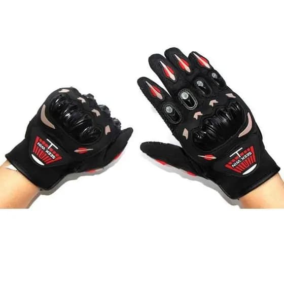 Luvas de Motocicleta, Luvas de Ciclismo em Nylon Respirável, Luvas de Corrida de Dedo Inteiro, Luvas para Esportes ao Ar