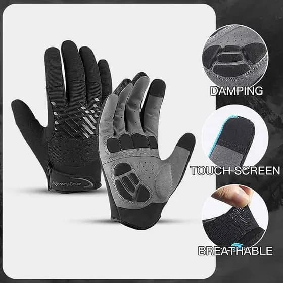Luvas de Ciclismo para Homens e Mulheres, MTB, Motocicleta, Antichoque, Touchscreen, Respiráveis, Luvas de Ciclismo de D