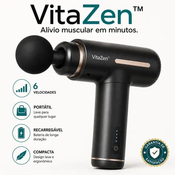 Mini Pistola de Massagem Elétrica com Acessórios e 6 Modos de Velocidade (Cores Sortidas)