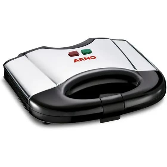 Sanduicheira e Grill Arno 127V SACS, Antiaderente, Inox, 110V, Fácil Limpeza, Compacta e Versátil