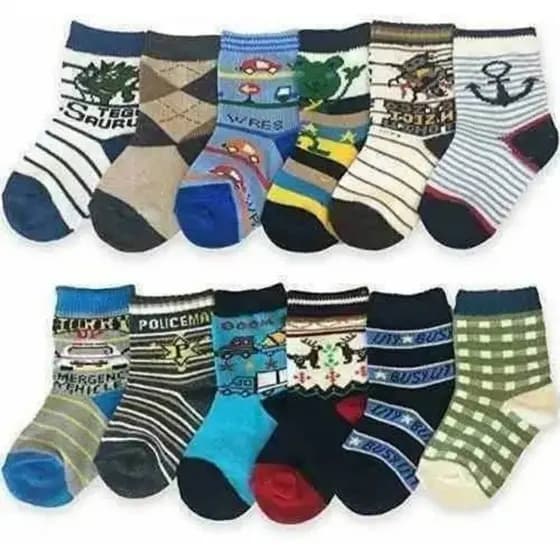 Meia Infantil Com Antiderrapante 0 a 10 anos Masculina Bebê meias Cano Médio aur