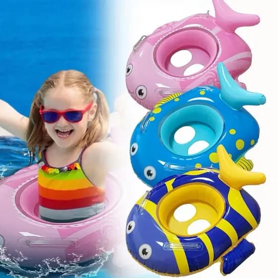 Boia Bote Fraldinha Peixinho Inflável Infantil Bebê Piscina 0645