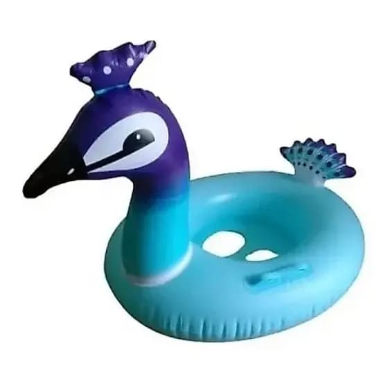 Boia Perninha Assento Inflável Pavão Piscina