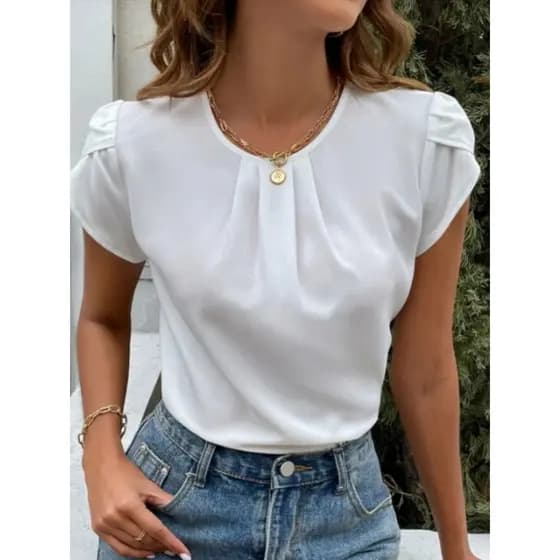 Blusa Feminina Manga Transpassada – Modelagem Perfeita e Cores para Todos os Estilos