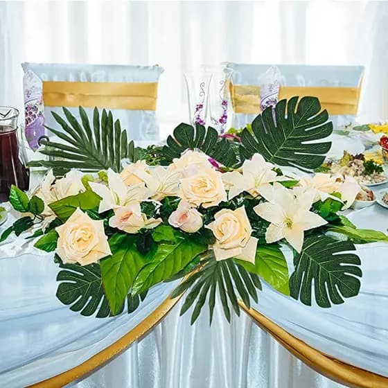20 Folhas Artificial Casa Decoração Verde Planta Simulação Promoções