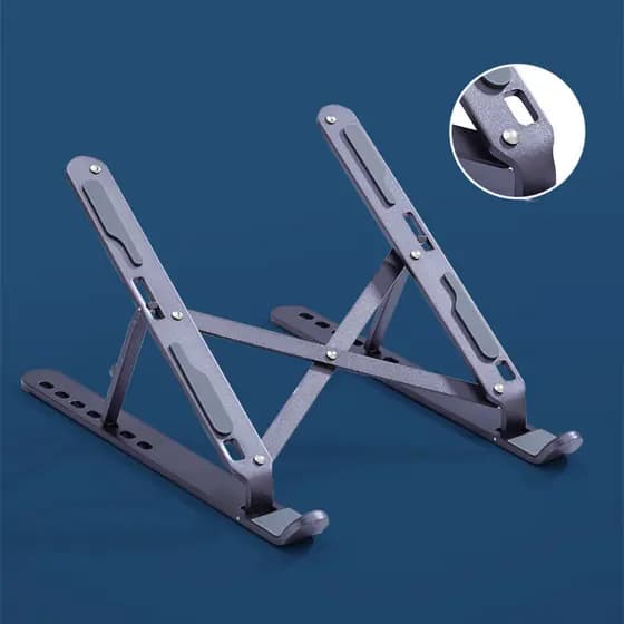KIT 2 Suporte Apoio De Notebook Laptop Compacto Articulado Home Office / Suporte Notebook / Porta Notebook Preto