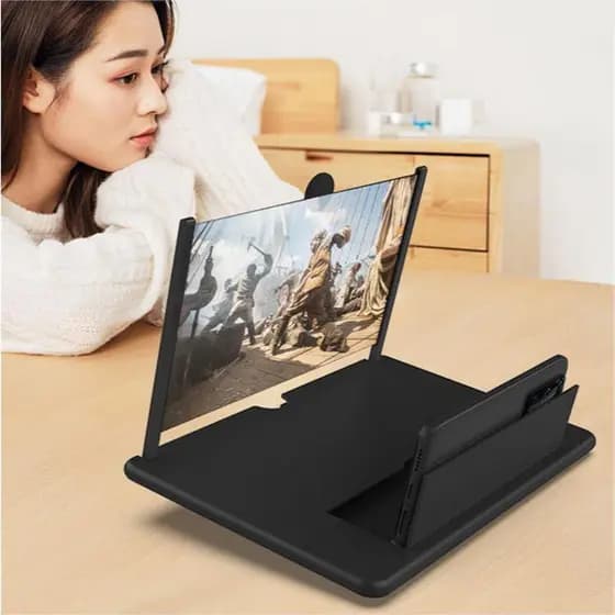 Amplificador / Suporte Notebook De Imagem Da Tela Do Celular Lupa 3D Promoção
