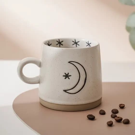 Caneca de cerâmica para uso doméstico, estilo japonês rústico vintage, caneca para café com leite, caneca de café da man