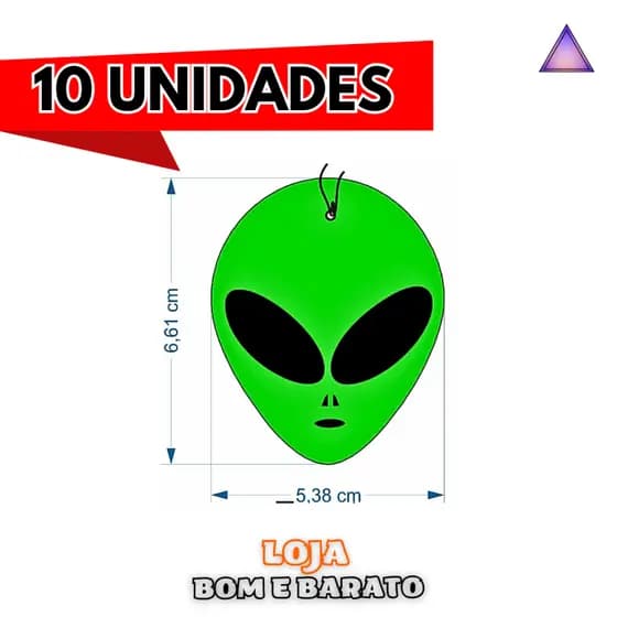 Kit 10 ou 5 Unidades Cheirinho para Carro Aromatizante Extraterrestre Essência para Ambiete - Bom e Barato