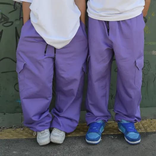 Calça Cargo Lócus Sarja Roxo, Unissex