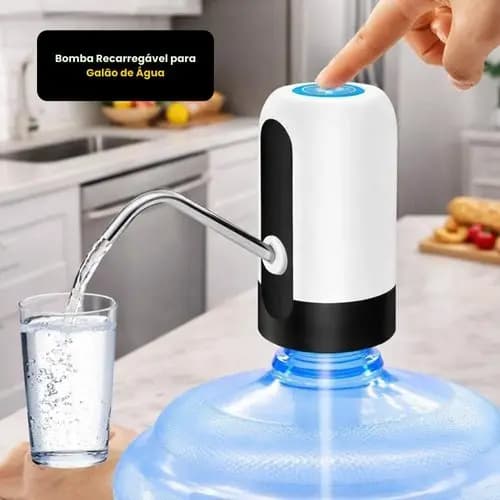 Bomba Elétrica De Galão Universal Com Carregamento USB Para Galão/Garrafão De Água