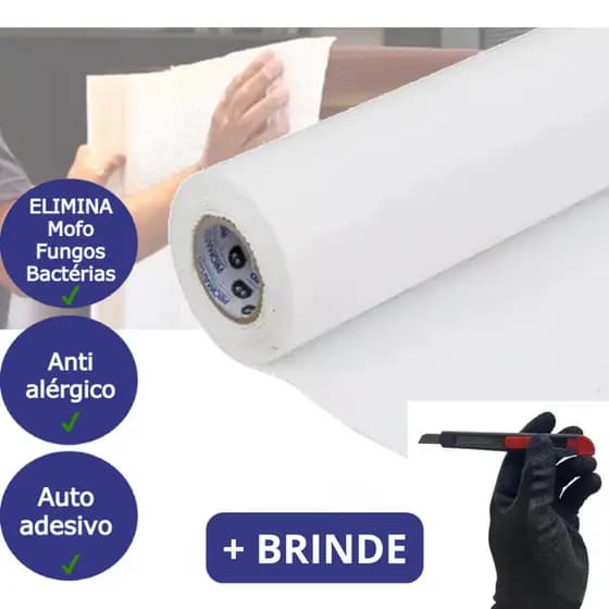 Manta Adesiva Xô Mofo Forro Antimofo Bactericida Para Moveis Guarda Roupa Armário Gavetas Madeira 60cmx 3m
