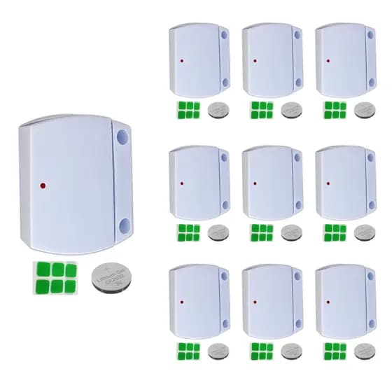10 Unid. Sensor Magnético Sem Fio Intruder 433,92mhz Com Bateria Porta E Janela
