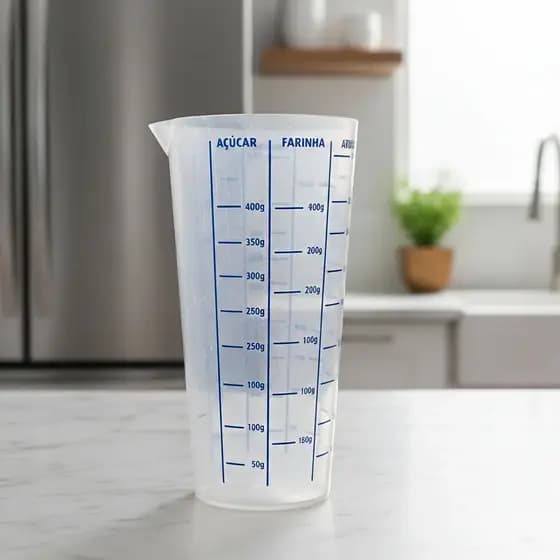 Copo Graduado Medidor 500ml gramas com Graduação de Xícaras