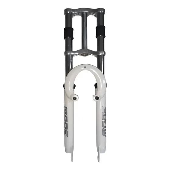 Garfo Suspensão Bike 2 Andares Aro 26 Standard 21,1mm Com Regulagem Mode Branco Aluminio