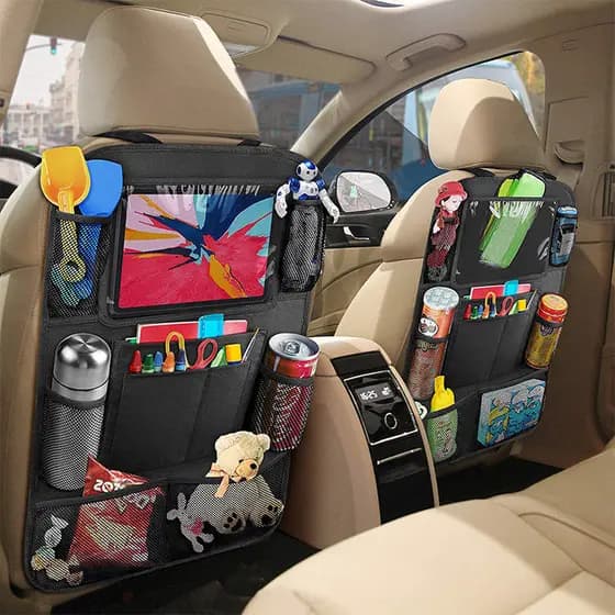 Suporte e Organizador de Objetos Banco Carro Universal Encosto Banco Traseiro de Veiculo Porta Treco Multiuso Tablet Cel