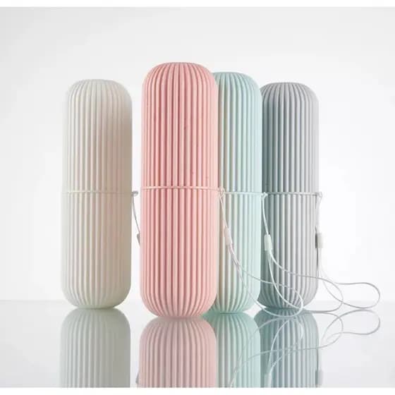 Porta escovas de dente/creme dental portátil capsula