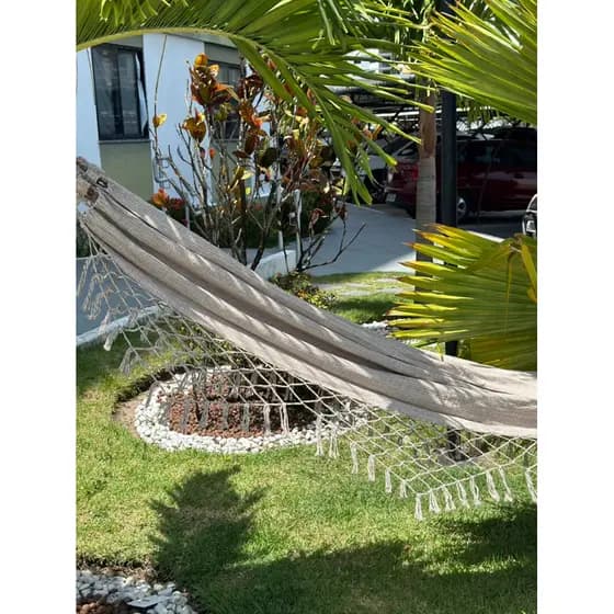 REDE DE DESCANSO CASAL MESCLADA CARAMELO COM CRU
