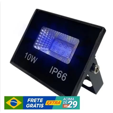 Refletor LED 10W Holofote Prova D'água Branco Frio Branco Quente Verde Azul
