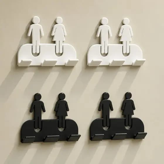 Suporte Parede Gillette Prestobarba Lâmina de Barbear Masculino Feminino Organizador Banheiro Autocolante