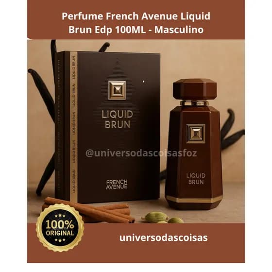 Perfume Liquid Brun French Avenue EDP 100ml – Masculino | Original, Lacrado e Envio Imediato