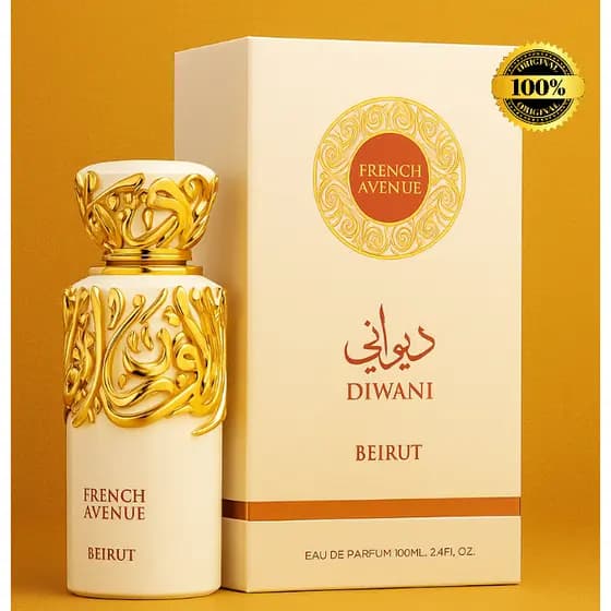 Perfume Arabe Diwani Beirut French Avenue EDP 100ml Original Unissex Alta Fixação