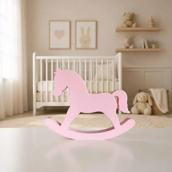 Cavalinho de Balanço Infantil Decorativo | Enfeite para Quarto de Bebê