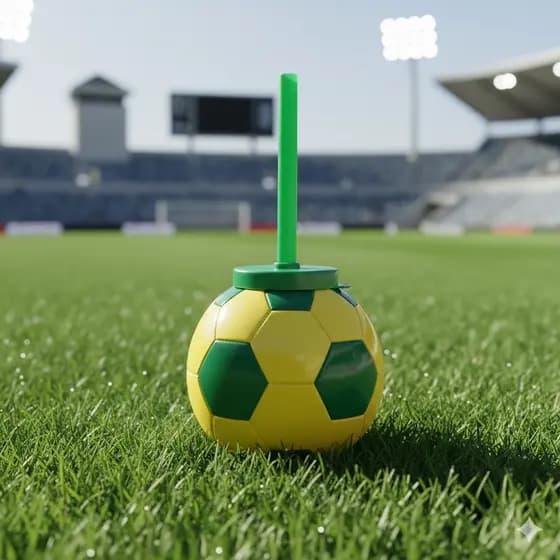 Kit 10 Copos Copa do Mundo Canudo Bola Futebol Time Festa Aniversario Lembrancinha Brasil Hexa