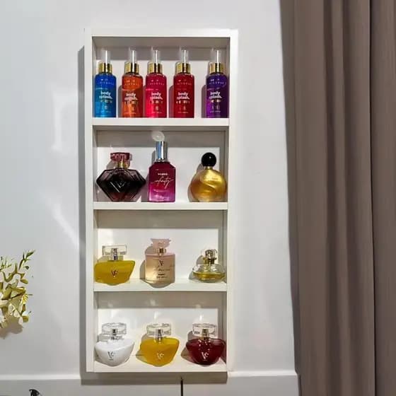 Expositor Prateleira Porta Perfume Esmalte Decorações C/ Divisórias 100%MDF