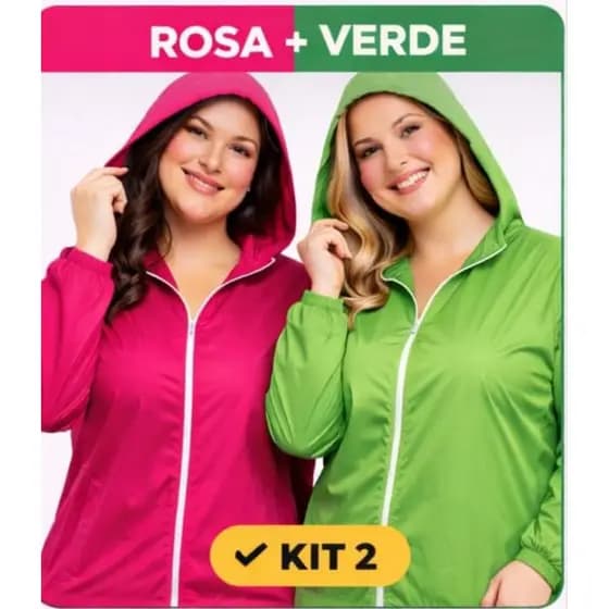 Jaqueta Corta Vento Plus Size Esportivo Básico Treino Com Zíper E Capuz Tactel