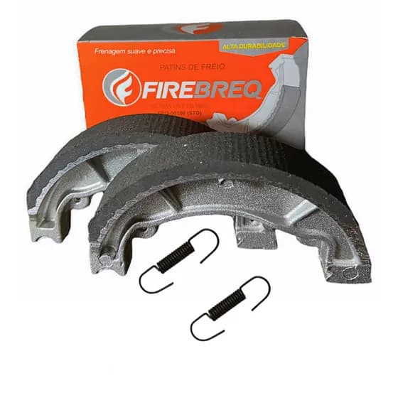 Patim Lona de Freio XTZ 125 Traseiro 2003 em Diante + Molas Firebreq
