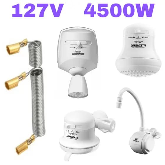 Resistência Maxi Ducha Bello Banho Relax Torneira Clean Lorenzetti 4500w 127v