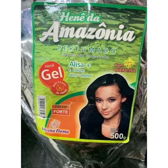 Hene Gel Amazônia Preto Médio ou Forte 500g ou 180g