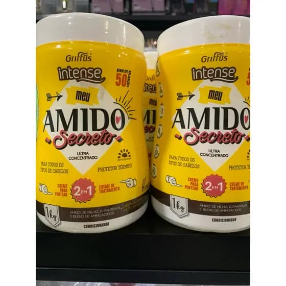 KIT COM 2 UNI/ CREME 2X1 MEU AMIDO SECRETO 1KG - GRIFFUS PERNTEAR