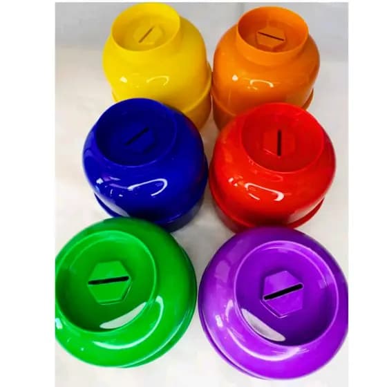 Cofres Botijão 17cm Plástico Cofrinho Grande Resistente Moedas Nota Para Crianças Adulto
