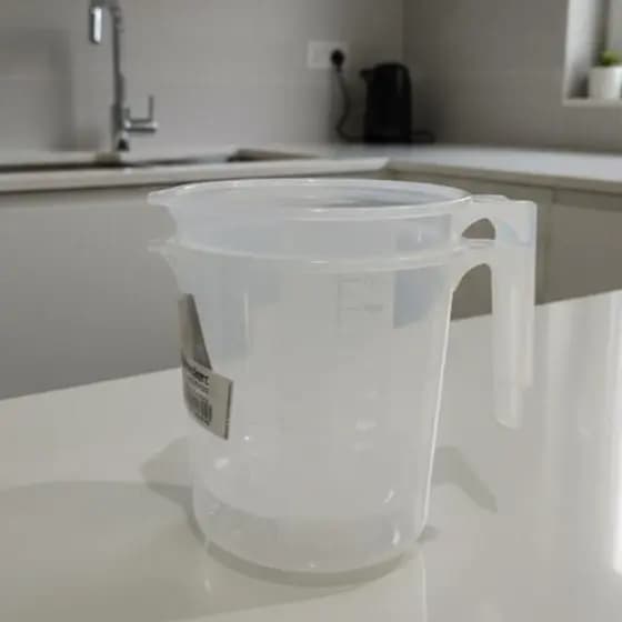 Jarra Medidora Plástica 1 Litro Graduada | Medidor de Cozinha Resistente e Preciso