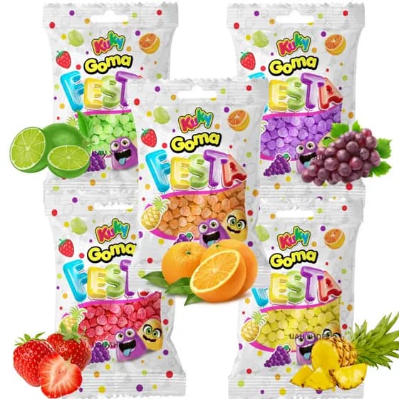 Bala De Goma Sino 500gr - Kuky Escolha O Sabor Jujuba