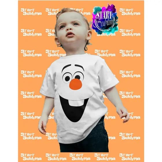 Camiseta Infantil Olaf Frozen Disney Elza Ana