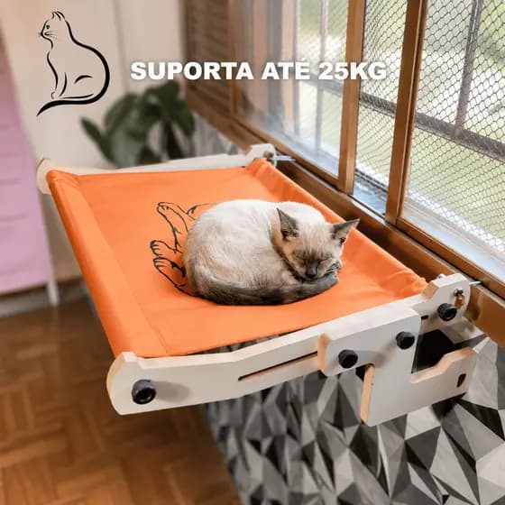 Rede Cama janela gato - G - cama suspensa gato BEGÊ JANELEIRA PARA GATOS