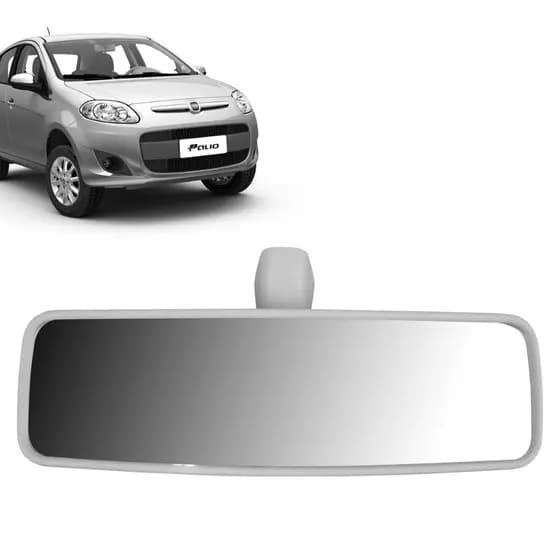 ESPELHO RETROVISOR INTERNO FIAT PALIO 2004 A 2012 PUNTO PRISMATICO CINZA METAGAL